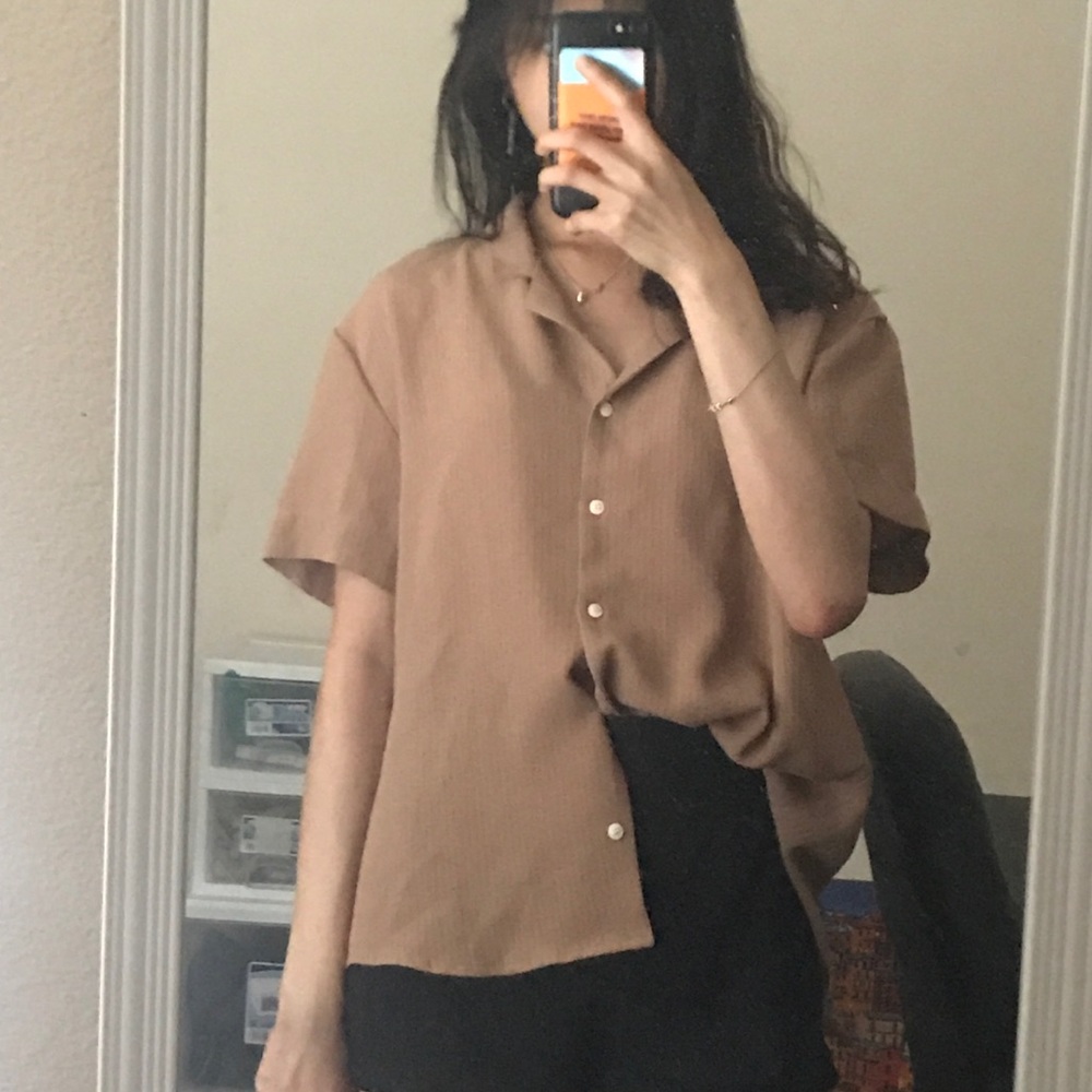 Camel Button Down